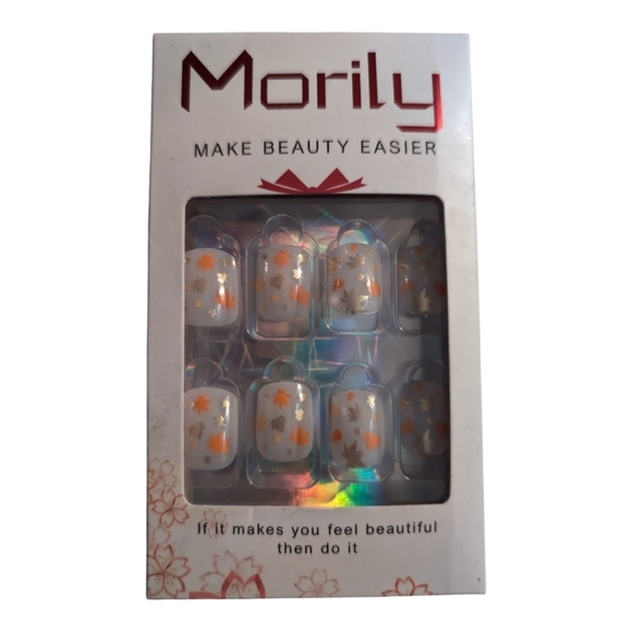 NIB Morily Fall Maple Leaf Press-On Nails - Picture 2 of 4